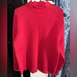 Vintage Men’s Red Nike Turtleneck Sweater Made In Hong Kong Size XL